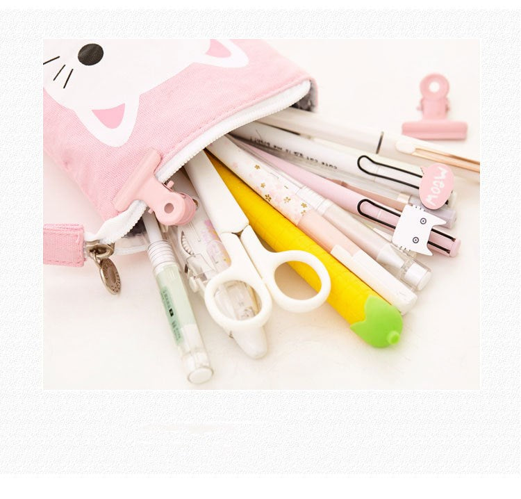 Creative Retractable canvas pencil case