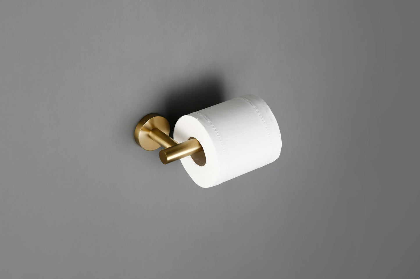 Wall Mounted Hand Towel Bar Brushed Gold Stainless Steel Round Toilet Paper Holder Robe Towel Hooks Bathroom Accessories Kit