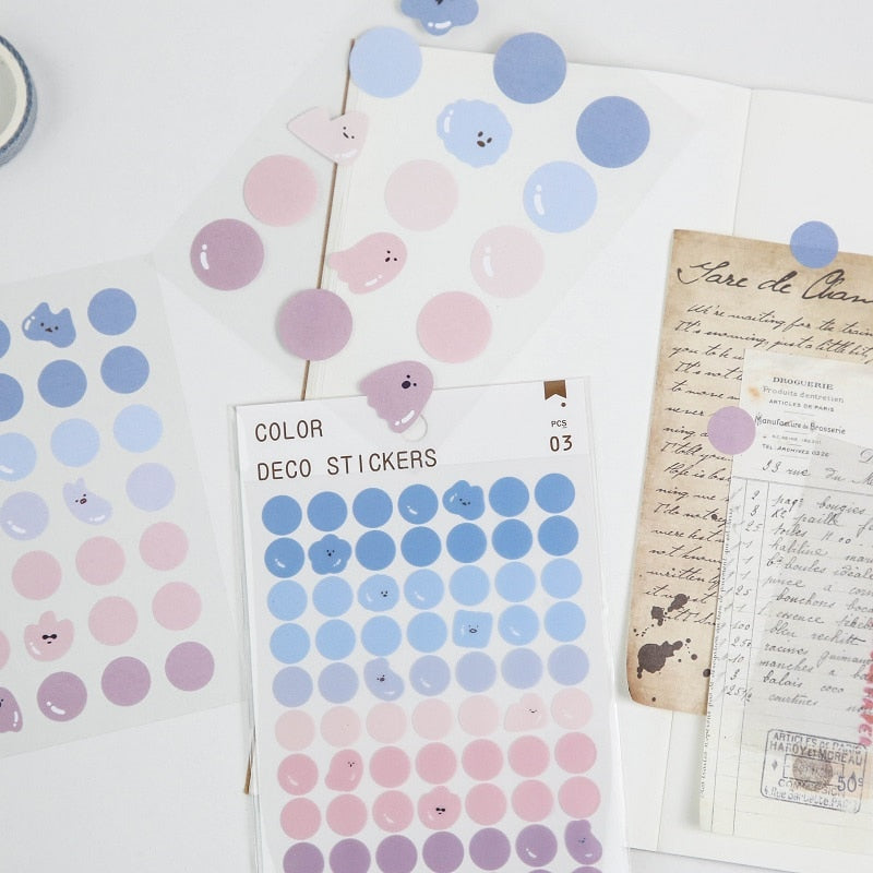 3 Sheets/pack Cute Stationery Stickers