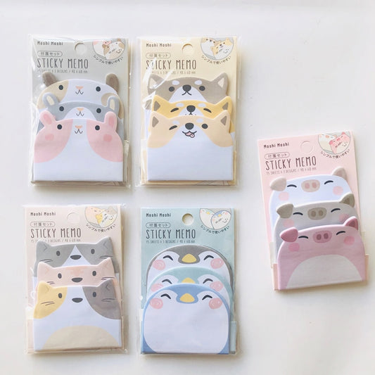 45 Sheets/Pack Kawaii Penguin Pig Bear Cat Memo Pads