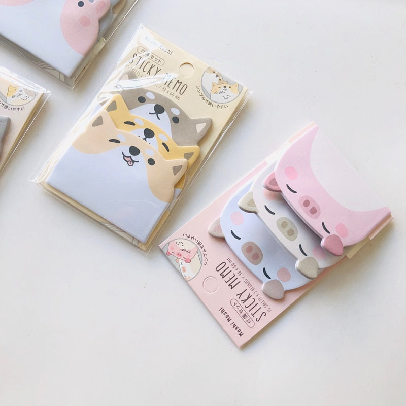 45 Sheets/Pack Kawaii Penguin Pig Bear Cat Memo Pads