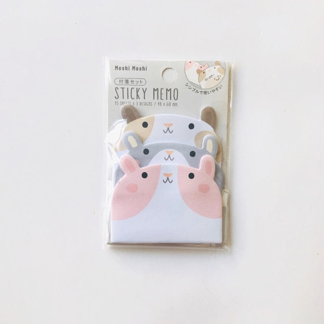 45 Sheets/Pack Kawaii Penguin Pig Bear Cat Memo Pads