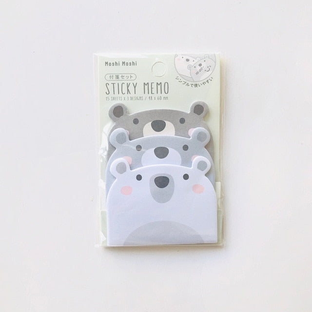 45 Sheets/Pack Kawaii Penguin Pig Bear Cat Memo Pads