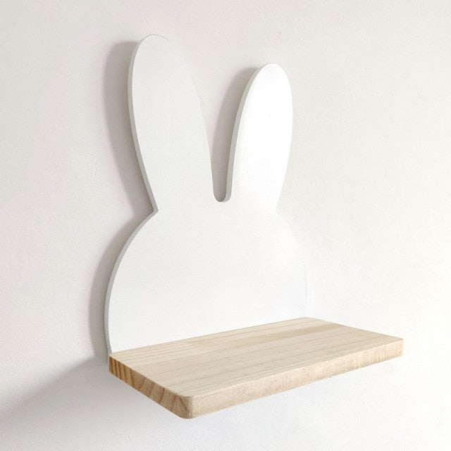 Nordic Kawaii Wooden Kids Wall Shelf