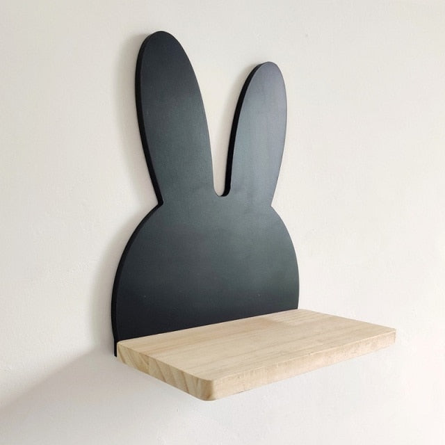 Nordic Kawaii Wooden Kids Wall Shelf