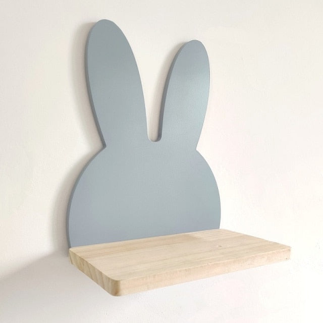 Nordic Kawaii Wooden Kids Wall Shelf