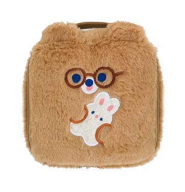 Sharkbang Kawaii Anti-Shock Soft Plush Portable Storage Bag Travel Passport Bank Cards Organizer Digital Power Bank Bag