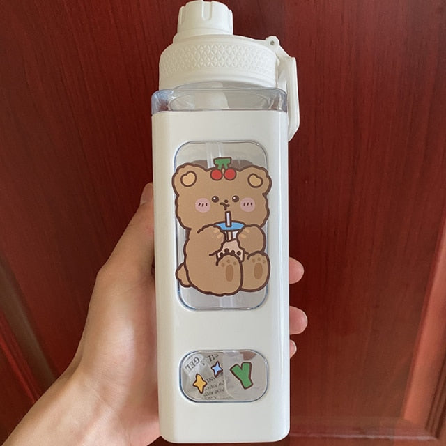 Kawaii Bear Pastel Water Bottle