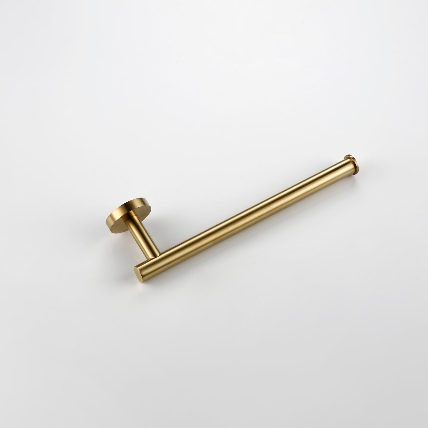 Wall Mounted Hand Towel Bar Brushed Gold Stainless Steel Round Toilet Paper Holder Robe Towel Hooks Bathroom Accessories Kit