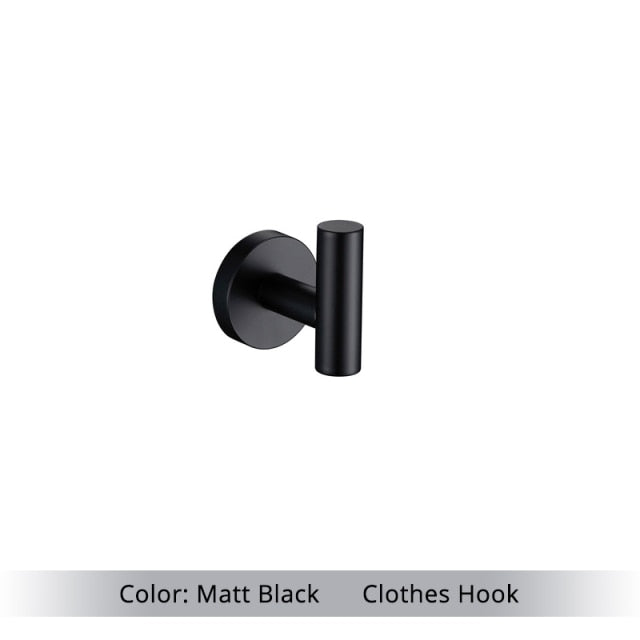 Wall Mounted Hand Towel Bar Brushed Gold Stainless Steel Round Toilet Paper Holder Robe Towel Hooks Bathroom Accessories Kit