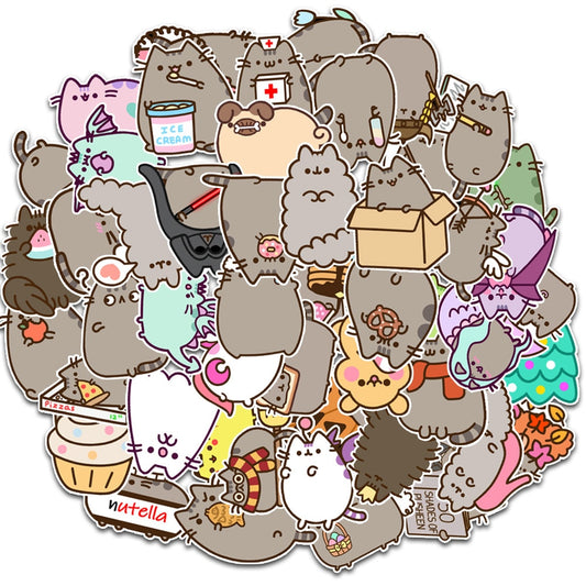 10/30/50pcs Kawaii Pusheen Stickers