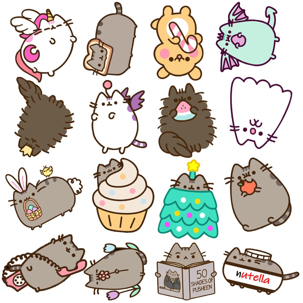 10/30/50pcs Kawaii Pusheen Stickers