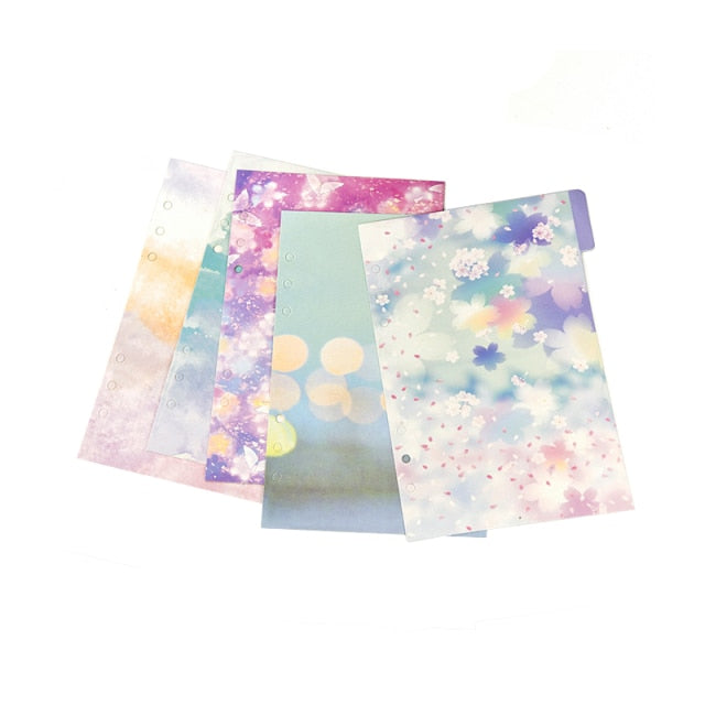 Macaron Color A5 A6 6 Ring Binder PU Clip-on Notebook Leather Loose Leaf Notebook Cover Notebooks Journal Kawaii Stationery