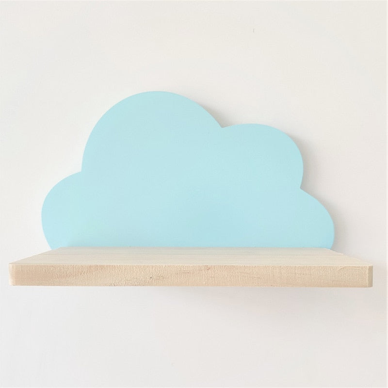 Nordic Kawaii Wooden Kids Wall Shelf