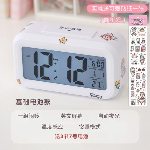 Kawaii Led Digital Alarm Clock