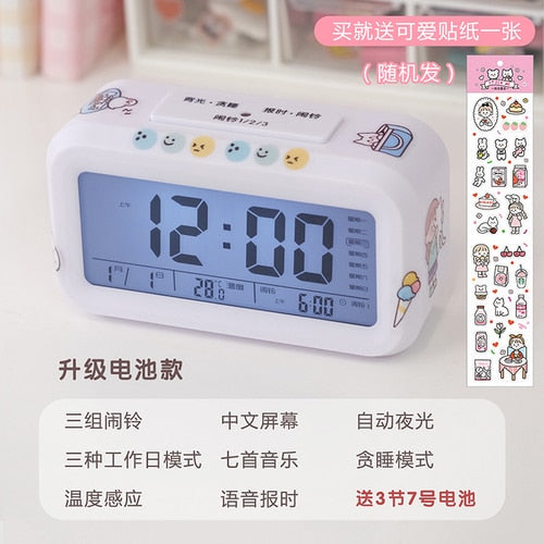 Kawaii Led Digital Alarm Clock