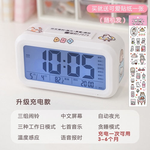 Kawaii Led Digital Alarm Clock