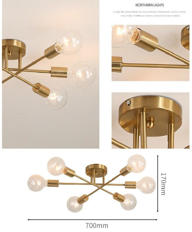 Nordic Modern Sputnik Chandelier