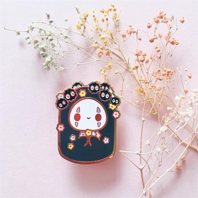 Unique No Face Enamel Pin