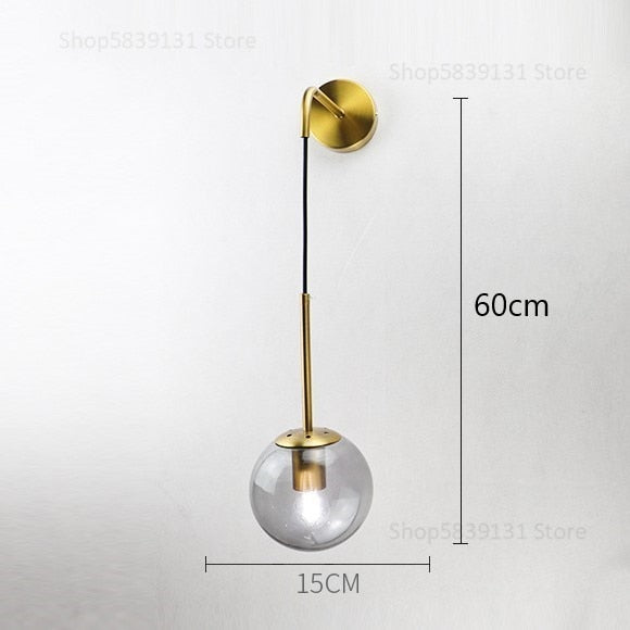 Nordic Modern Glass Ball Wall Lamp
