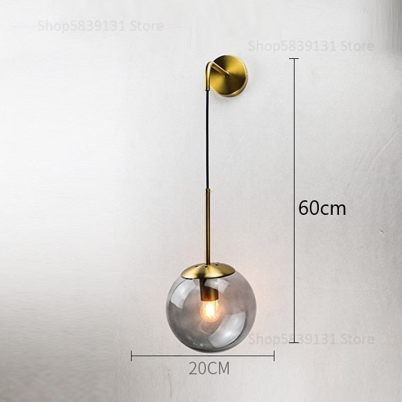 Nordic Modern Glass Ball Wall Lamp