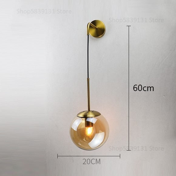 Nordic Modern Glass Ball Wall Lamp