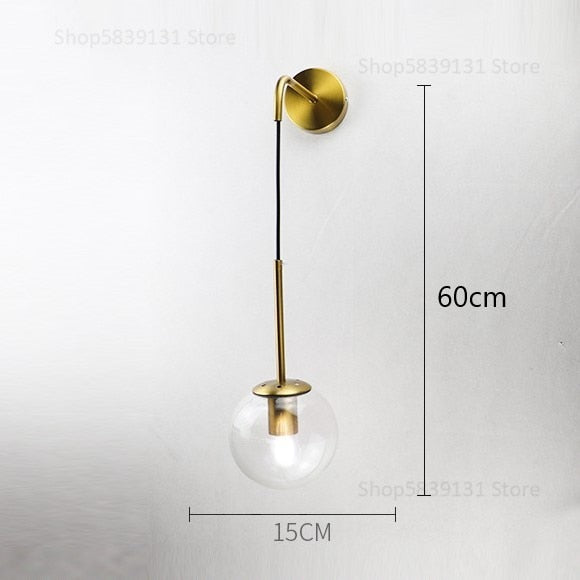 Nordic Modern Glass Ball Wall Lamp
