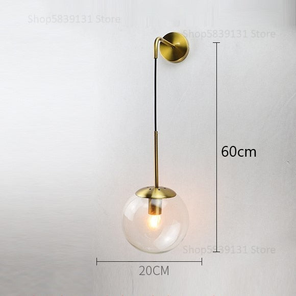 Nordic Modern Glass Ball Wall Lamp