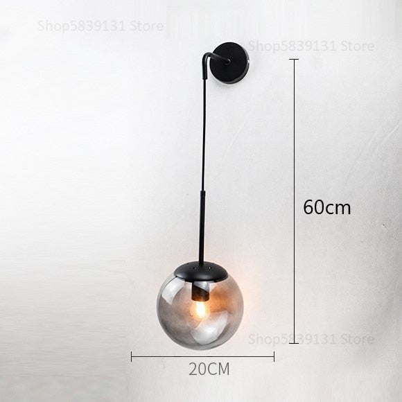 Nordic Modern Glass Ball Wall Lamp