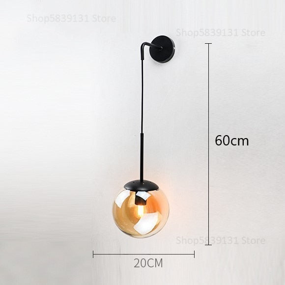 Nordic Modern Glass Ball Wall Lamp