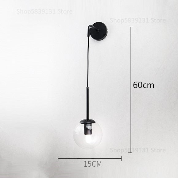 Nordic Modern Glass Ball Wall Lamp