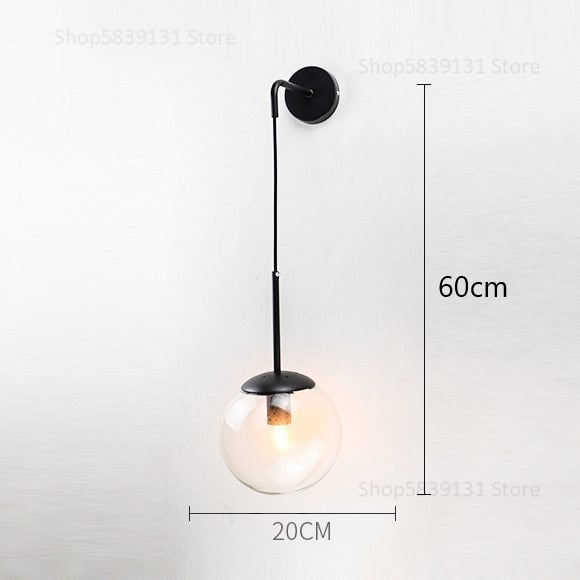 Nordic Modern Glass Ball Wall Lamp