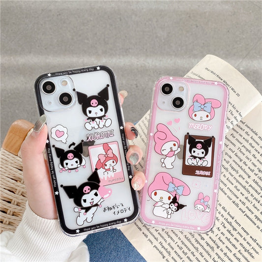 Cute Cartoon Phone Case Kawaii Kuromi My Melody iPhone