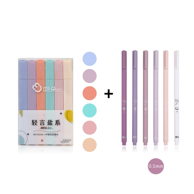 6pc Creative cute gel pen
