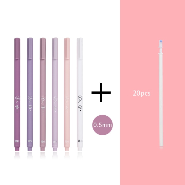 6pc Creative cute gel pen