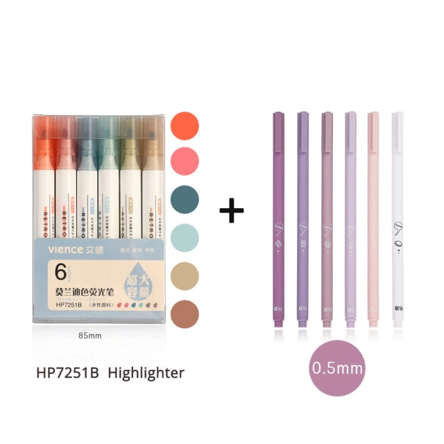 6pc Creative cute gel pen