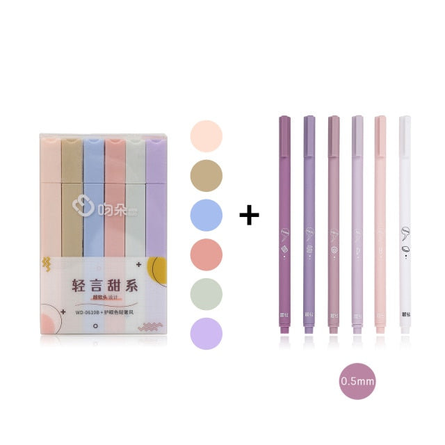 6pc Creative cute gel pen