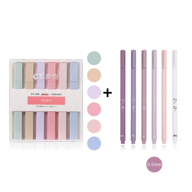 6pc Creative cute gel pen