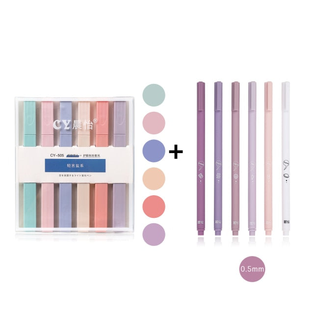 6pc Creative cute gel pen
