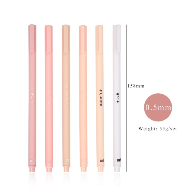 6pc Creative cute gel pen