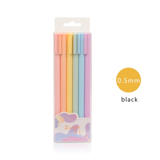6pc Creative cute gel pen