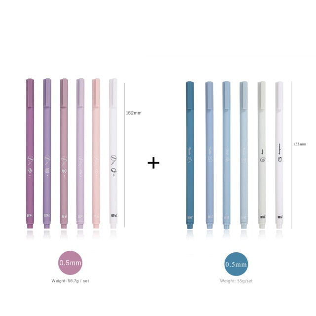 6pc Creative cute gel pen