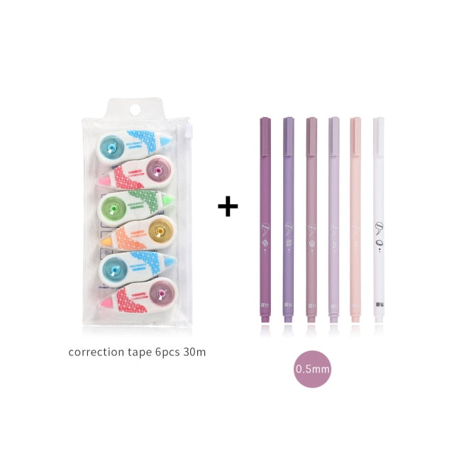 6pc Creative cute gel pen