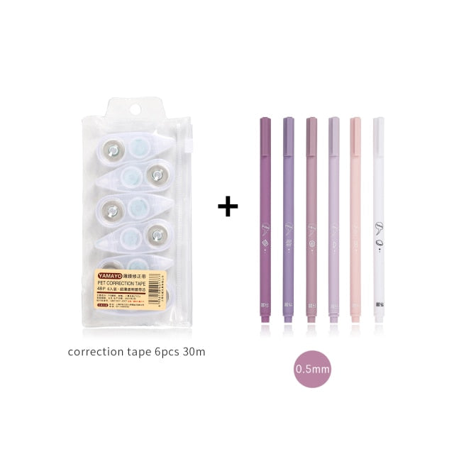 6pc Creative cute gel pen