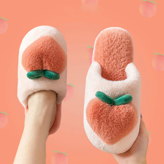 Kawaii Peach Slippers for Home