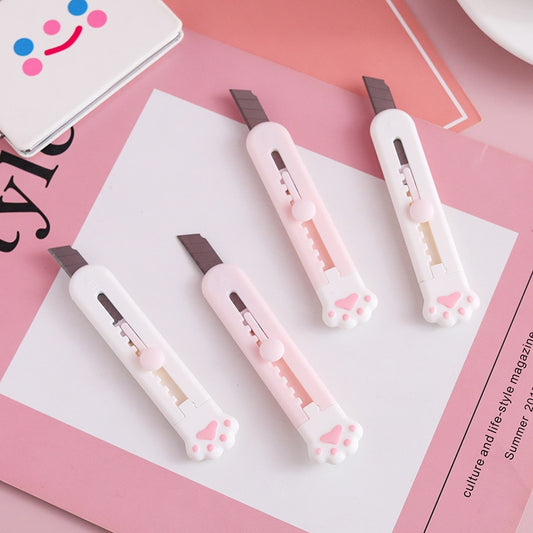 Kawaii Mini Pocket Cat Paws Box Cutter Craft