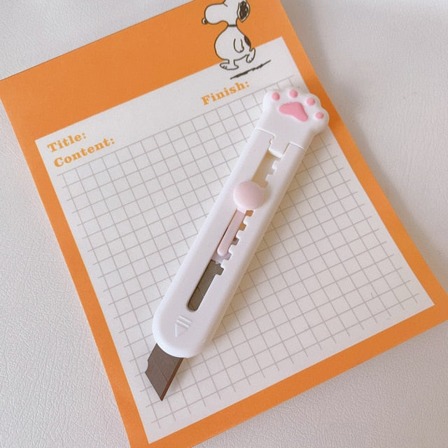Kawaii Mini Pocket Cat Paws Box  Cutter Craft