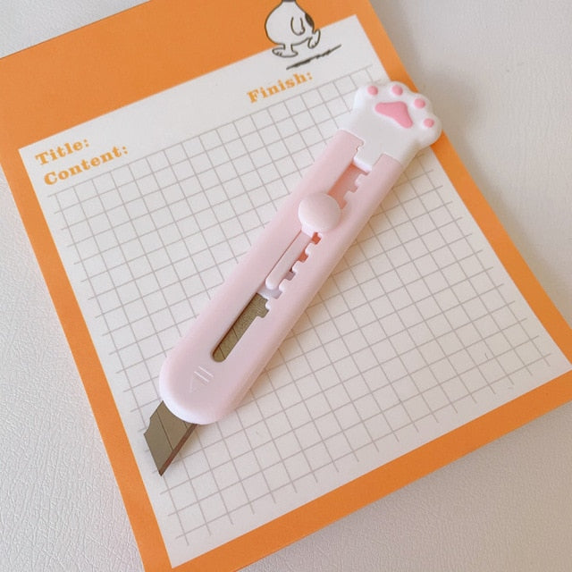 Kawaii Mini Pocket Cat Paws Box  Cutter Craft