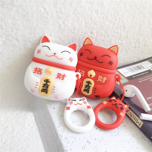 Kawaii Fortune Cat Case For Apple Airpods