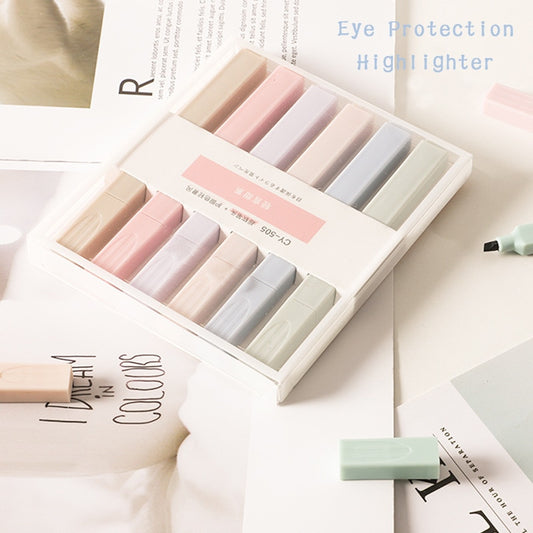 6Pcs/set Mini Kawaii Marker Highlighter Pen